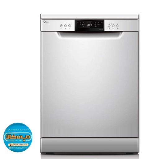 ماشین ظرفشویی میدیا 14نفره WQP14-7617Q-Wدردورنگ سفیدوسیلور